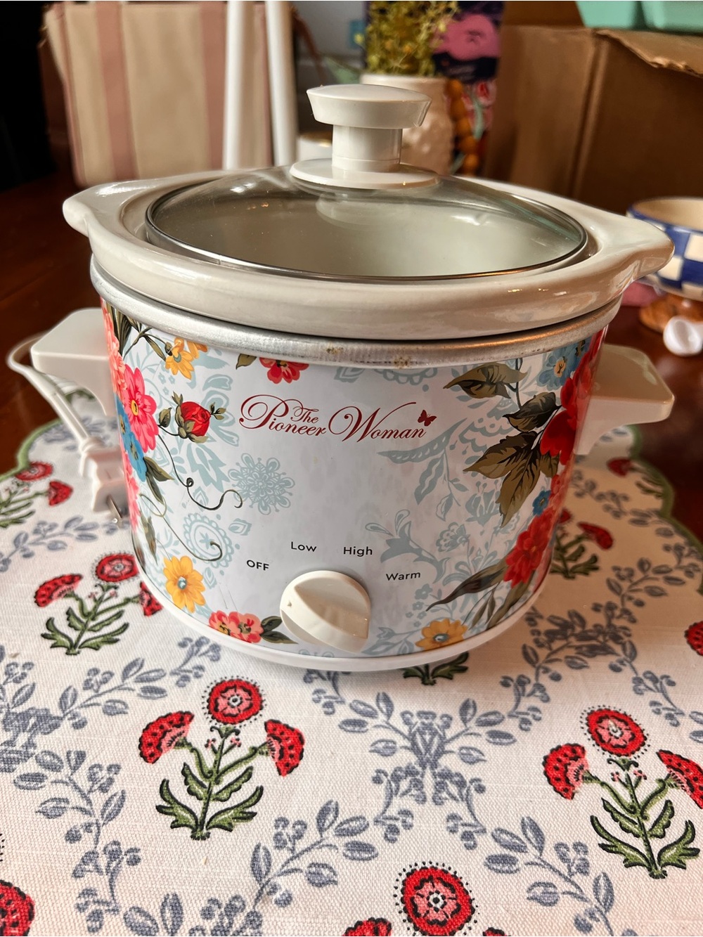 The Pioneer Woman Sweet Rose Mini Slow Cooker - White